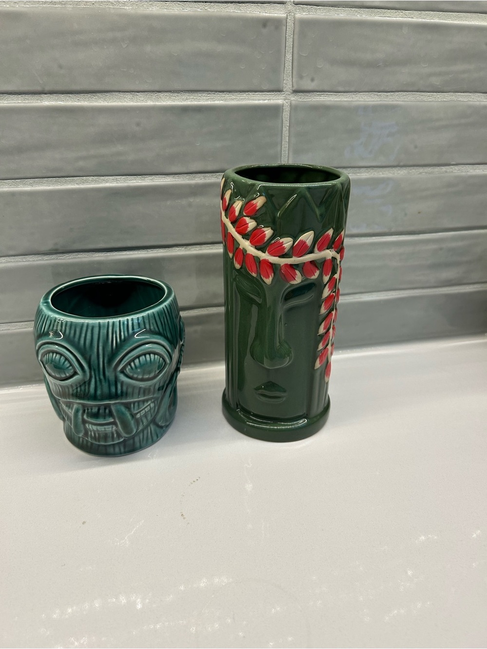 Lot of 2 tiki bar mugs